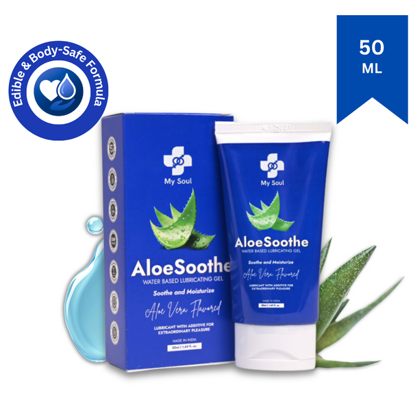 AloeSoothe – Edible Aloe Vera Intimate Gel for Women – Natural, Water-Based Lubricant for Menopause, Period Dryness & Gentle Intimacy – 50ml