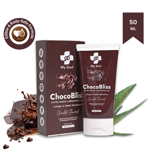 ChocoBliss – Edible Personal Lubricant for Couples – Chocolate-Flavoured, Water-Based & Body-Safe Intimate Gel – 50ml